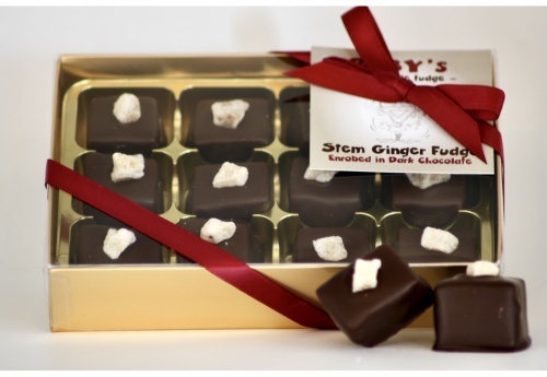 Stem Ginger Fudge In Dark Chocolate