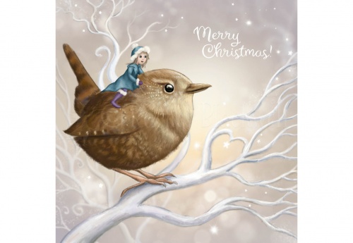 Fairy Wren - Christmas Card