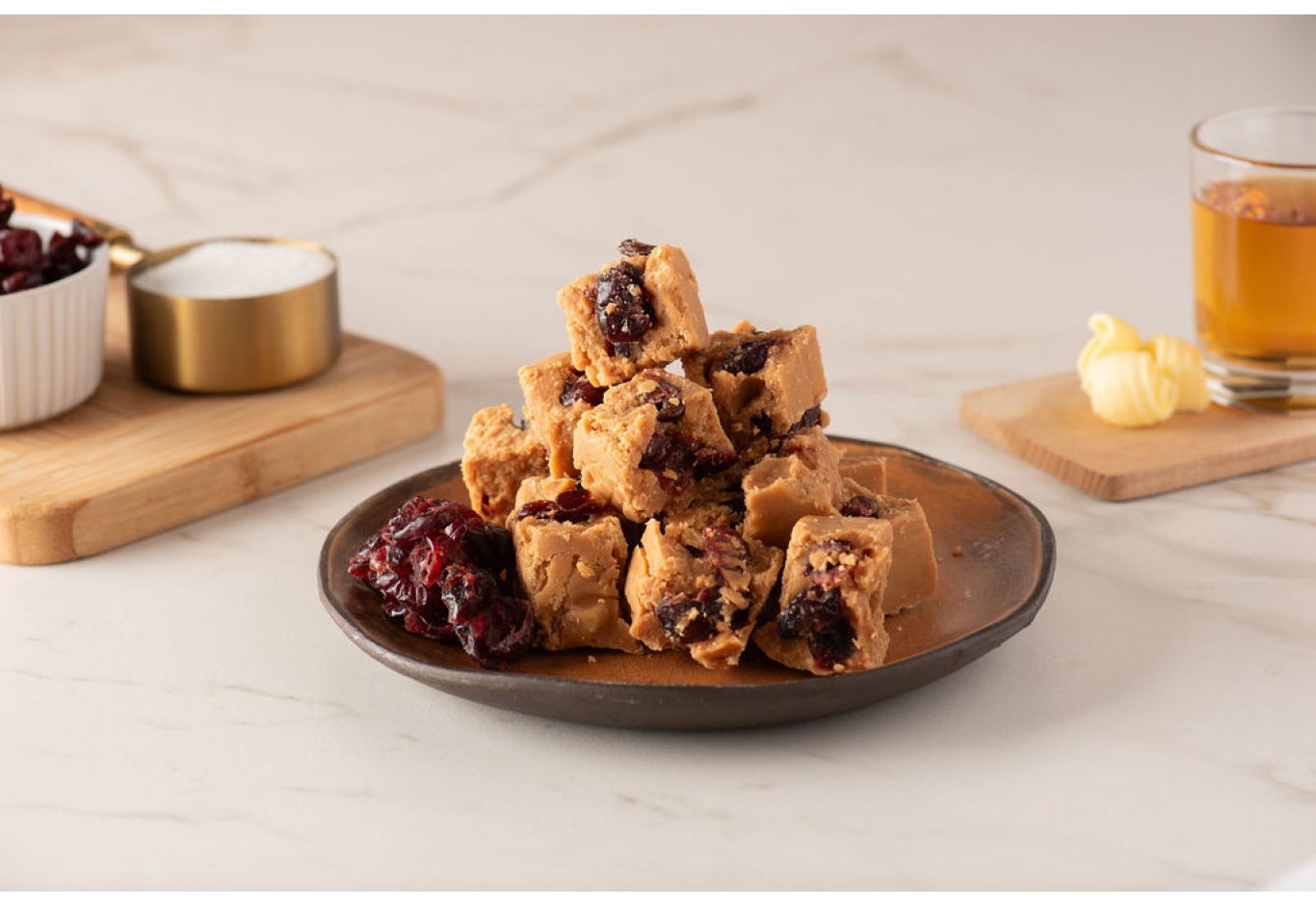 1kg Box of Brandy and Cranberry Fudge