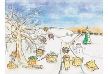 Festive Fudge People - Christmas Card