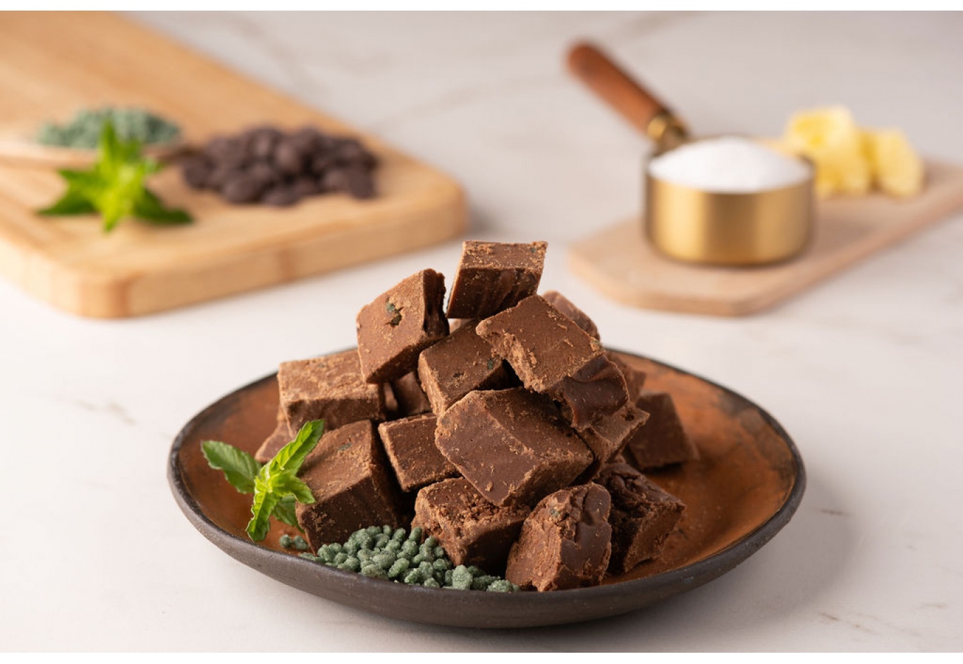 1kg Box of Mint Chocolate Fudge